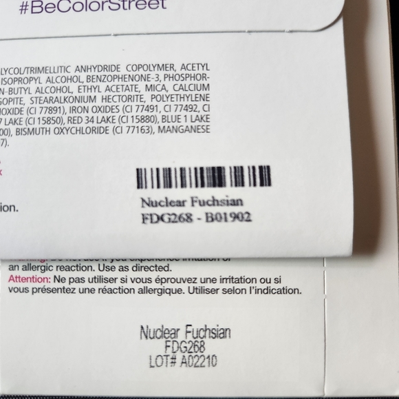 Color Street RETIRED shade “Nuclear Fuchsian” real nail polish strips  Set of 2 - Picture 3 of 3